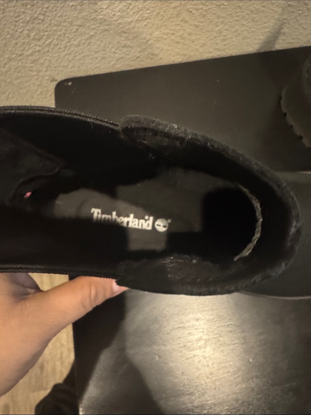 Timberland Black Nubuck Chelsea Lug Ankle Boots Womans 8.5 - Picture 5 of 12